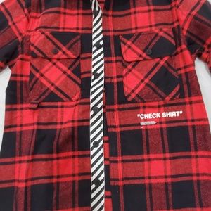 Off White Quote Check Flannel